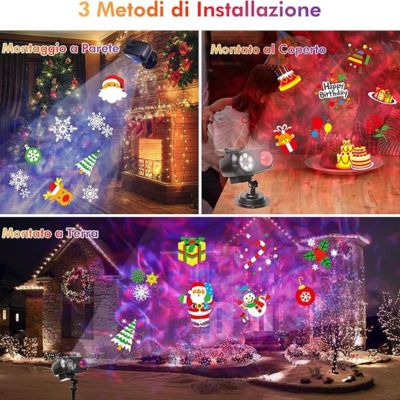 proiettore luci di natale, halloween, compleanno