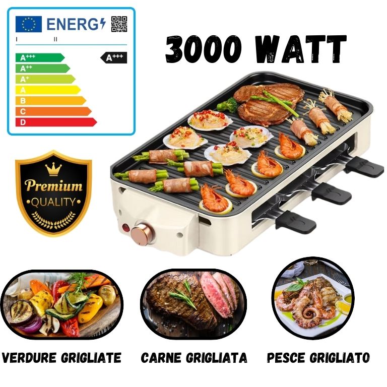 griglia elettrica no fumo per cuocere carne pesce e verdure