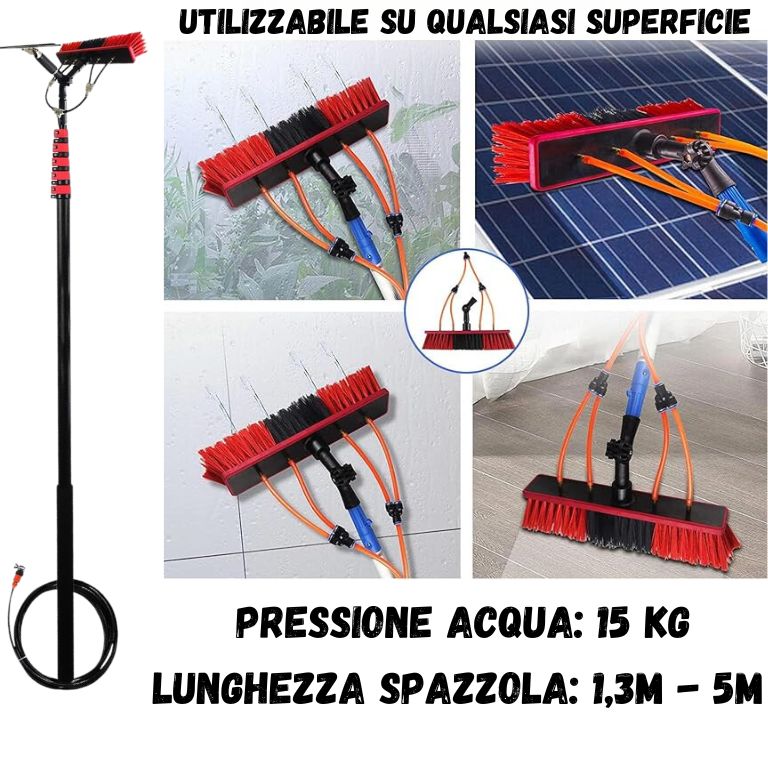 spazzola lavapavimenti, pannelli solari, finestra, giardino, parquet