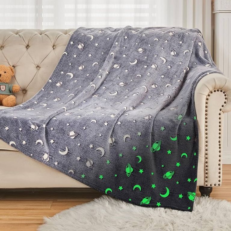 coperta che si illumina al buio