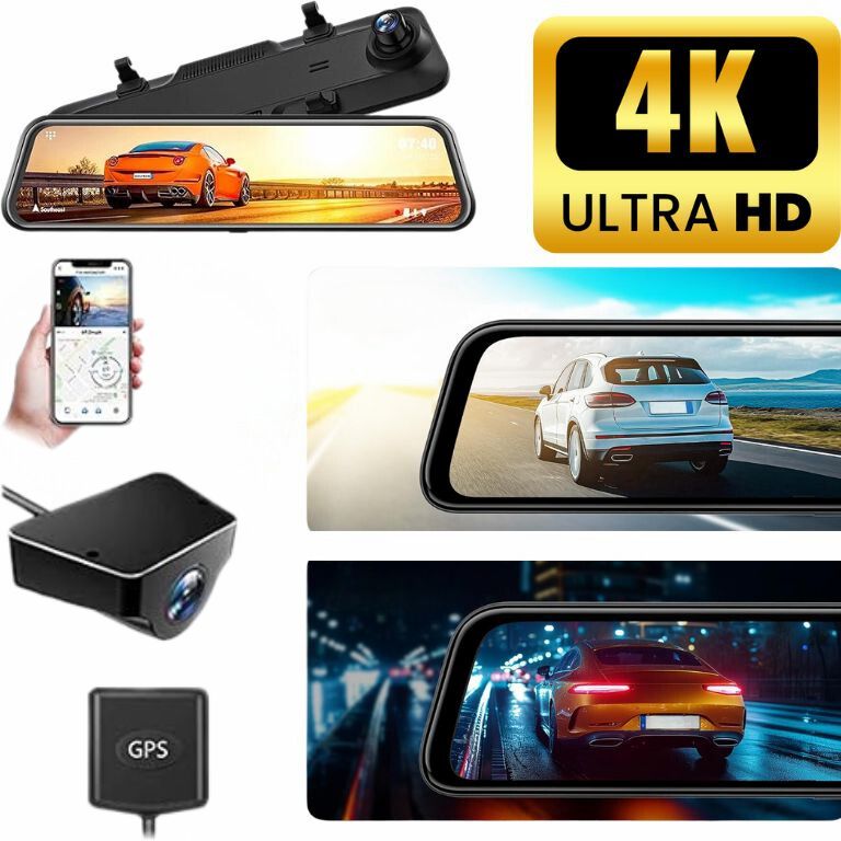 schermo retrovisore telecamera di sicurezza 4k per auto
