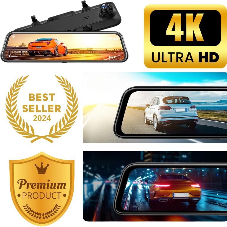 schermo retrovisore telecamera di sicurezza 4k per auto