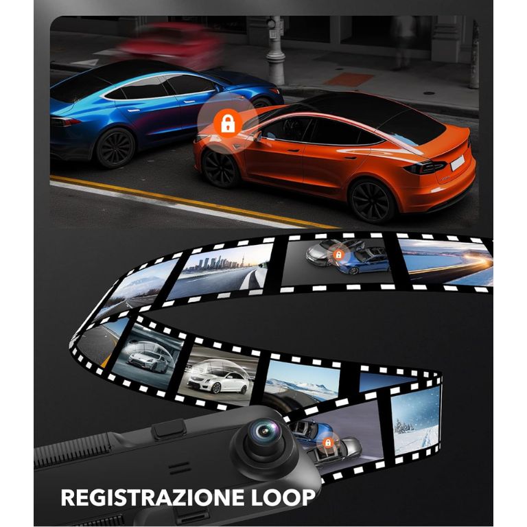 schermo retrovisore telecamera di sicurezza 4k per auto
