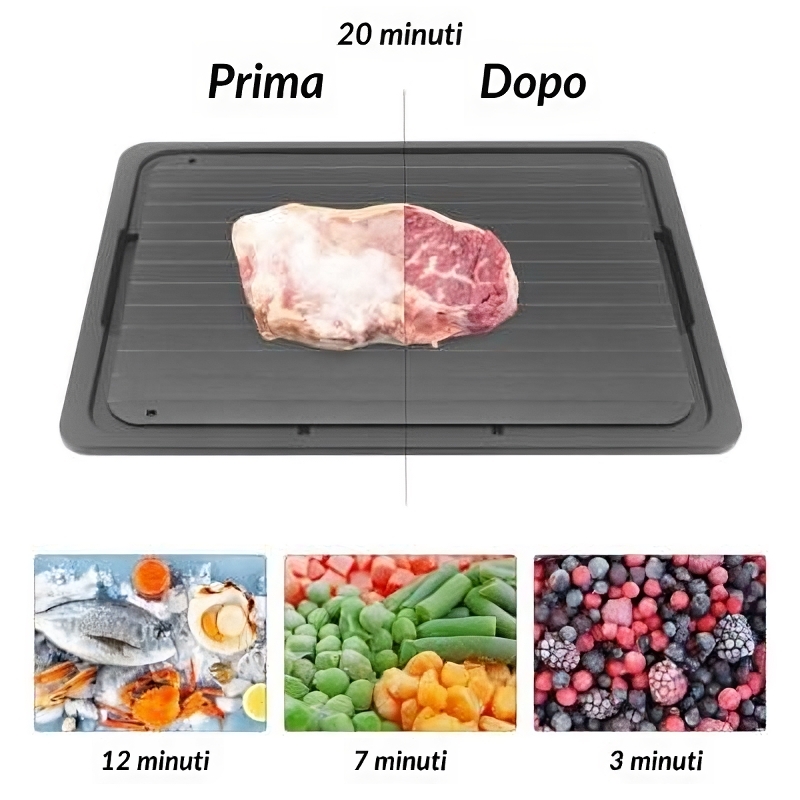 piastra scongelante per alimenti